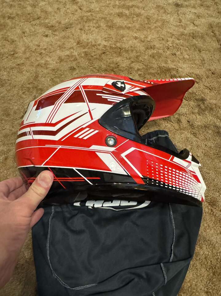 HJC Motorcycle Moto Cross Helmet, Large CL-X5N