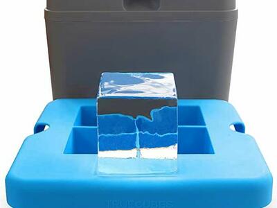 True Cubes Clear Ice Cube Maker Mold Brand New 4 Large Clear Ice Cubes for Cocktails, More Bubbly Sparkling Waters, and Whiskey