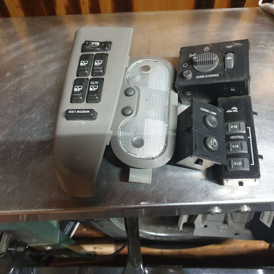 Dashboard parts for sale from a Chevrolet Silverad