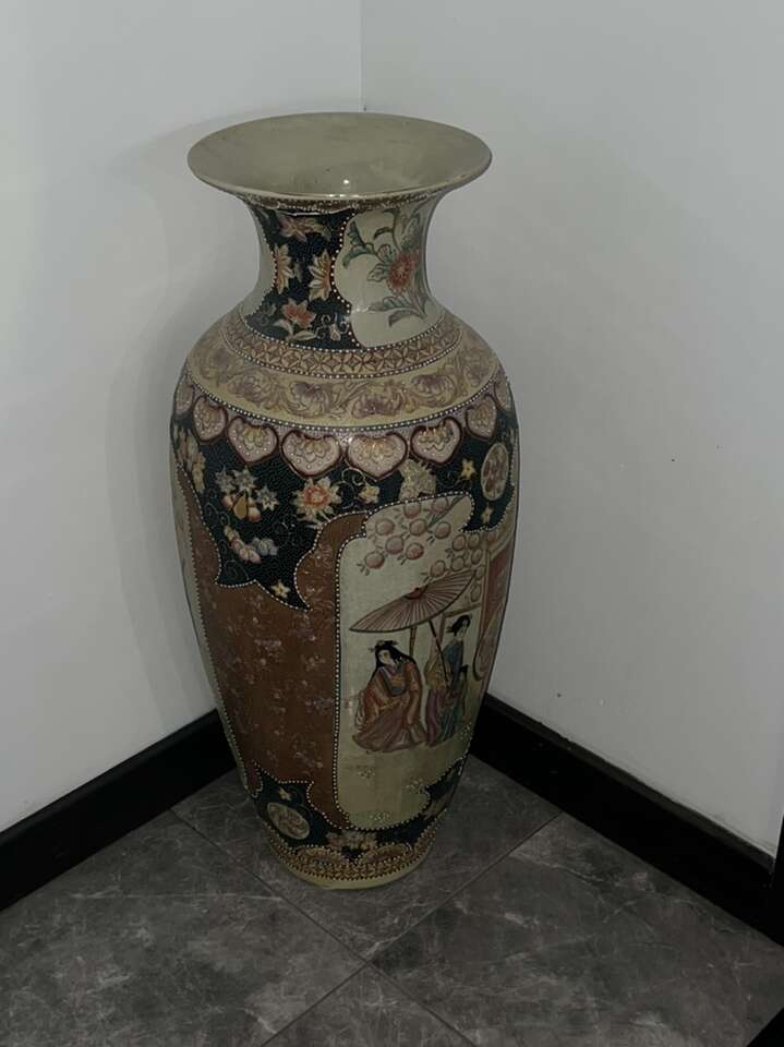Marble Vintage Japanese Antique Vase Home Decor