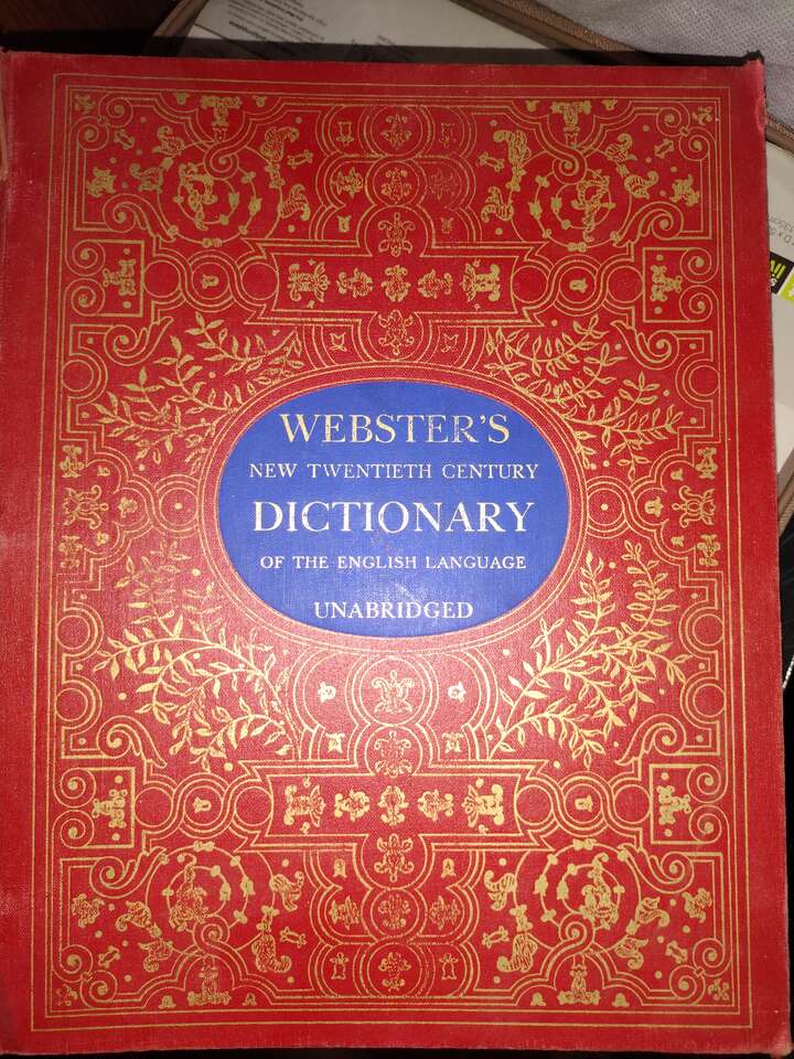 A 1952 Webster's Dictionary Unabridged for sale.