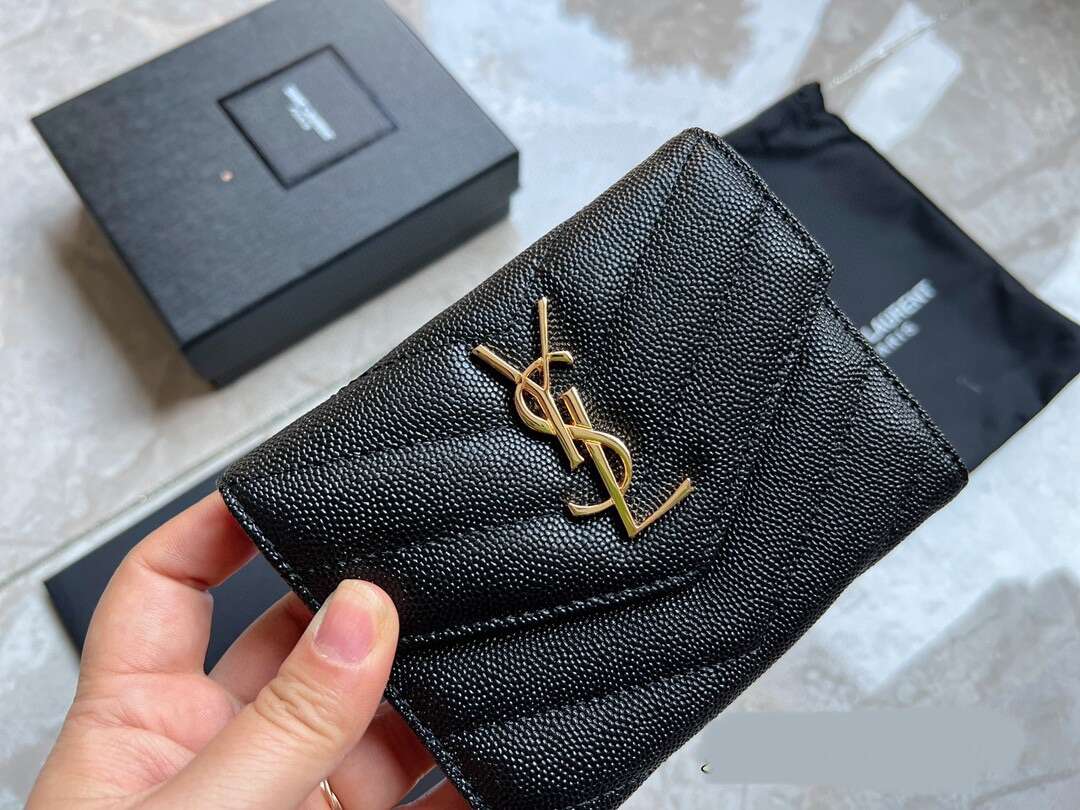 Small Monogram French Wallet Black