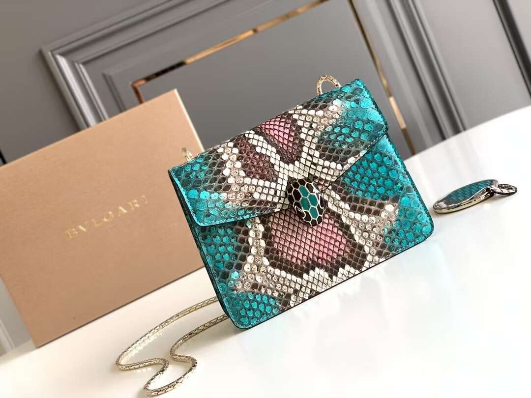 BVLGARI Serpenti Forever Python Bag