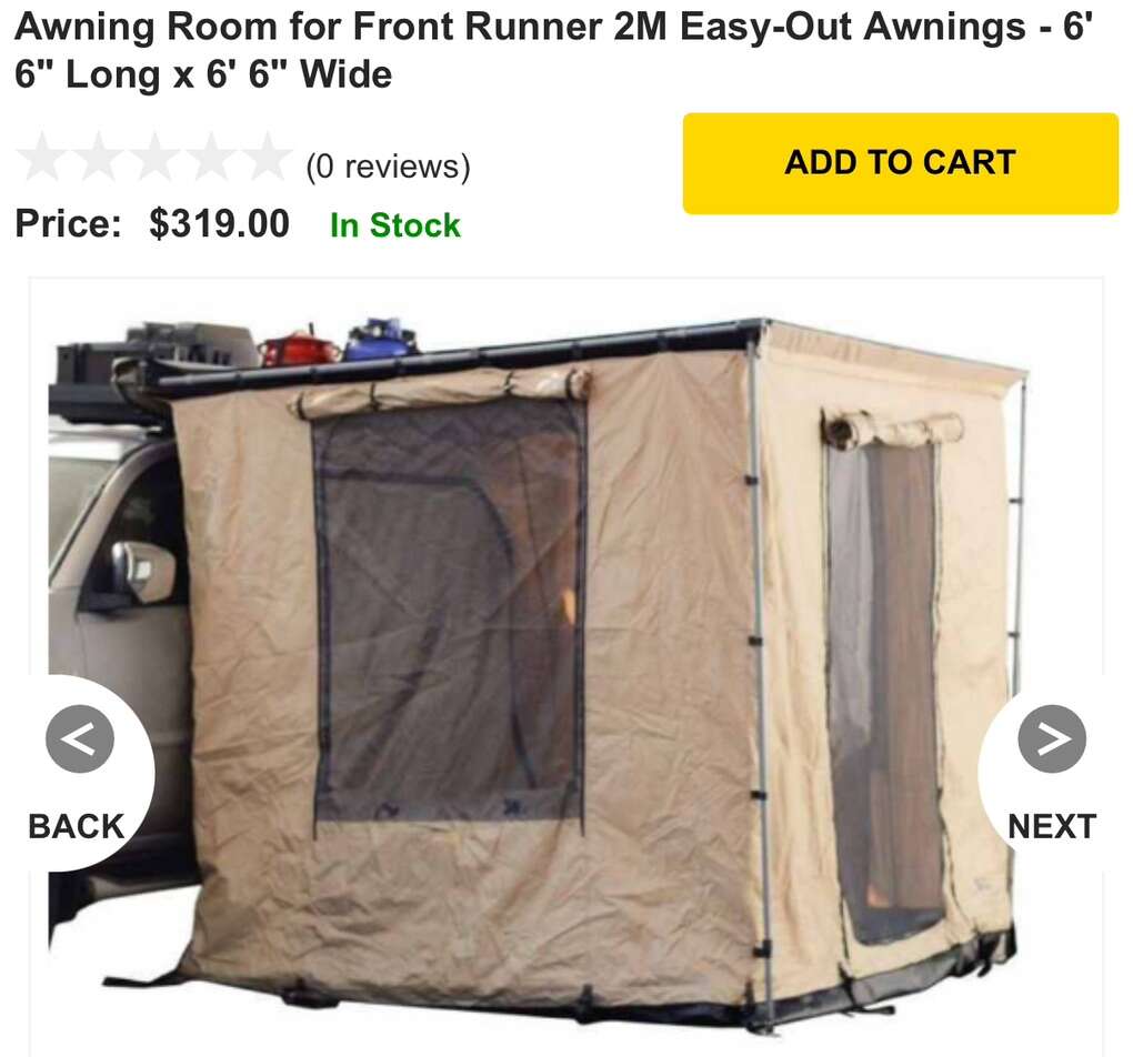 Easy-Out Awning Room Walls 2M Front Runner