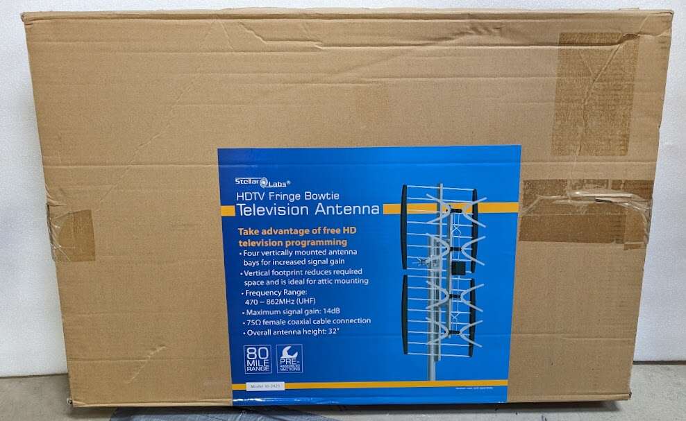 Stellar Labs 30-2425 Outdoor Digital HD TV Antenna Long Range for UHF/VHF, Easy Installation