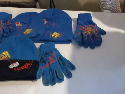 SpongeBob hats & gloves