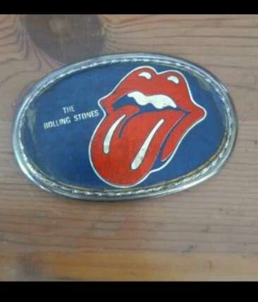 The rolling stones belt buckle