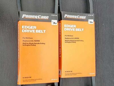 Powercare replacement edger driver belt mcclane