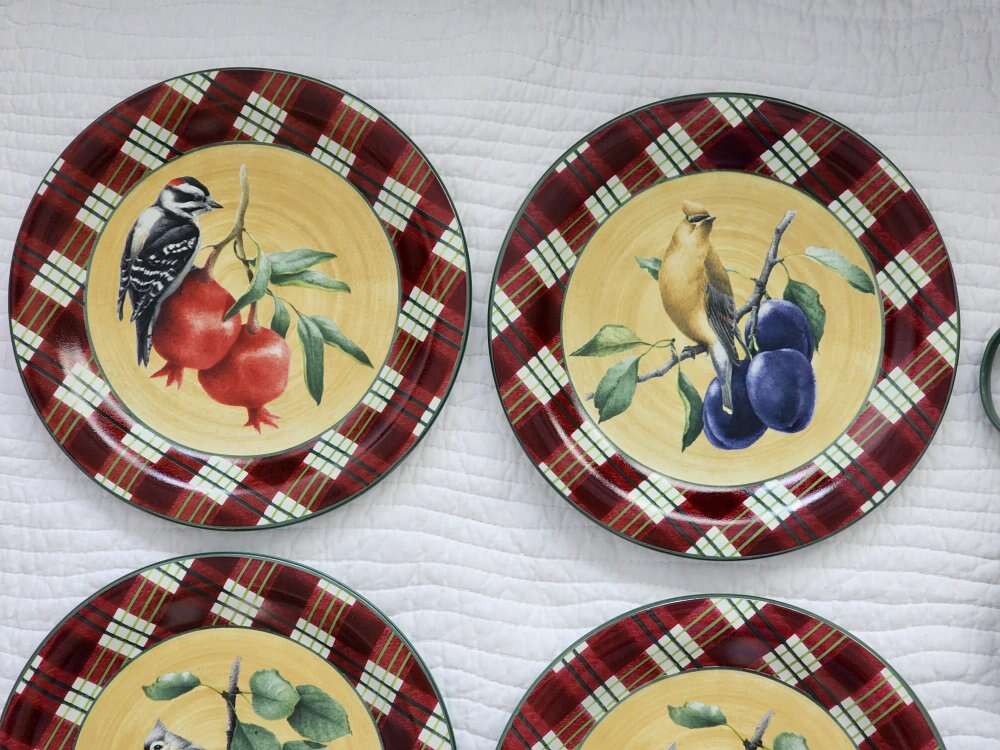 Vintage Lenox Tartan 8 piece set plates mugs