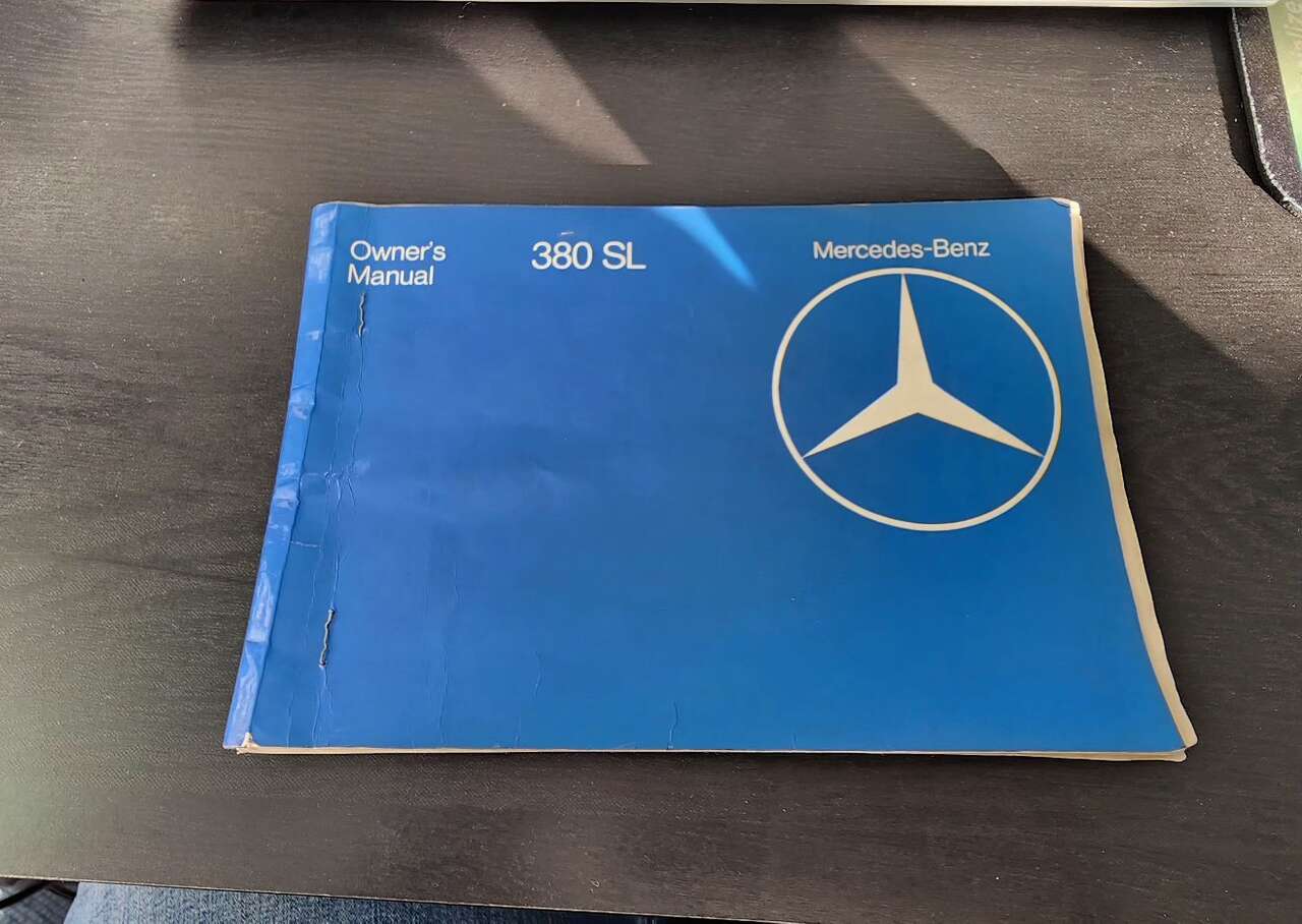 Authentic genuine Mercedes Benz 380sl owner manual