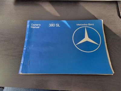 Authentic genuine Mercedes Benz 380sl owner manual