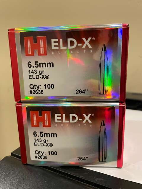 Hornady 6.5 143 gr. ELD-X Bullets