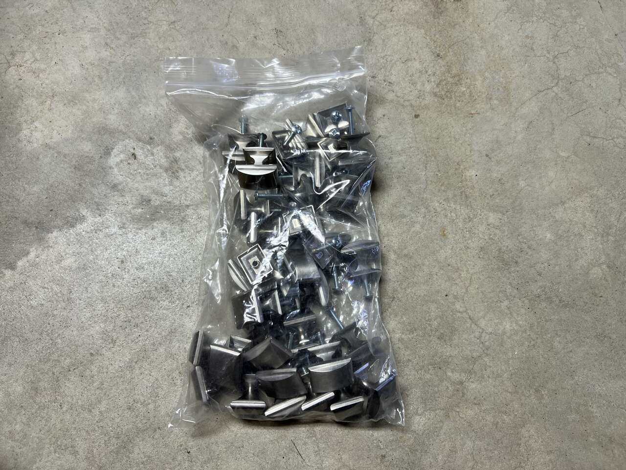 Lot of 35 Candler Classic Satin Nickel Rectangle Cabinet Knobs - Like New