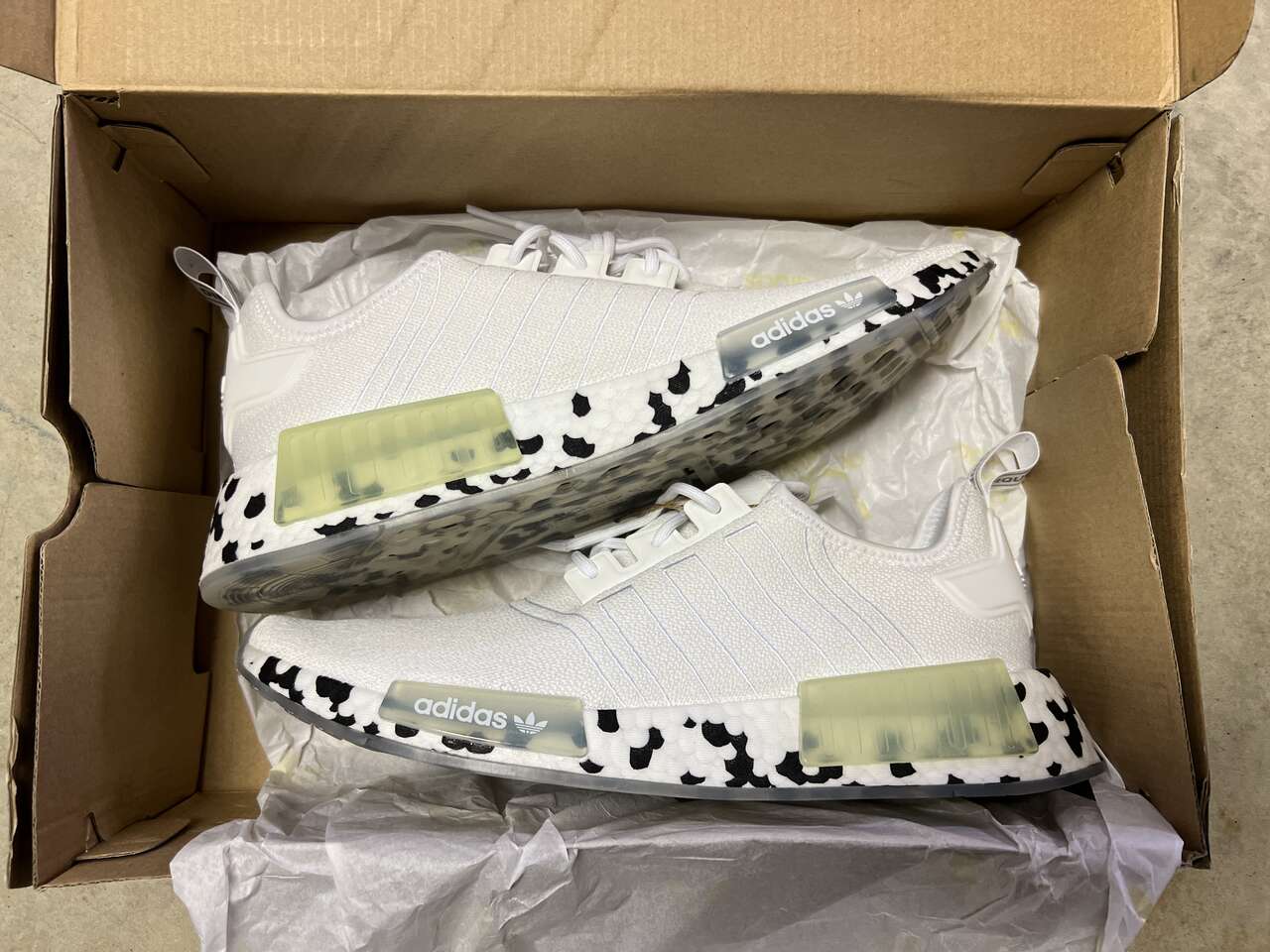 Adidas NMD R1 White & Black Color Splash - Size 11 - GZ7921