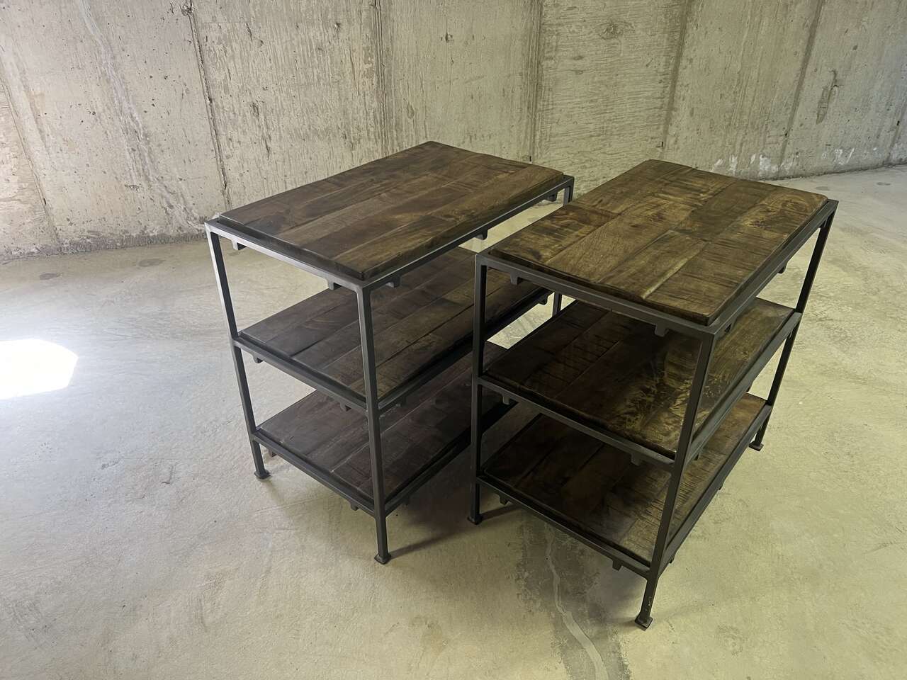 Pottery Barn Barton Mango Wood Night Stands - Set of 2