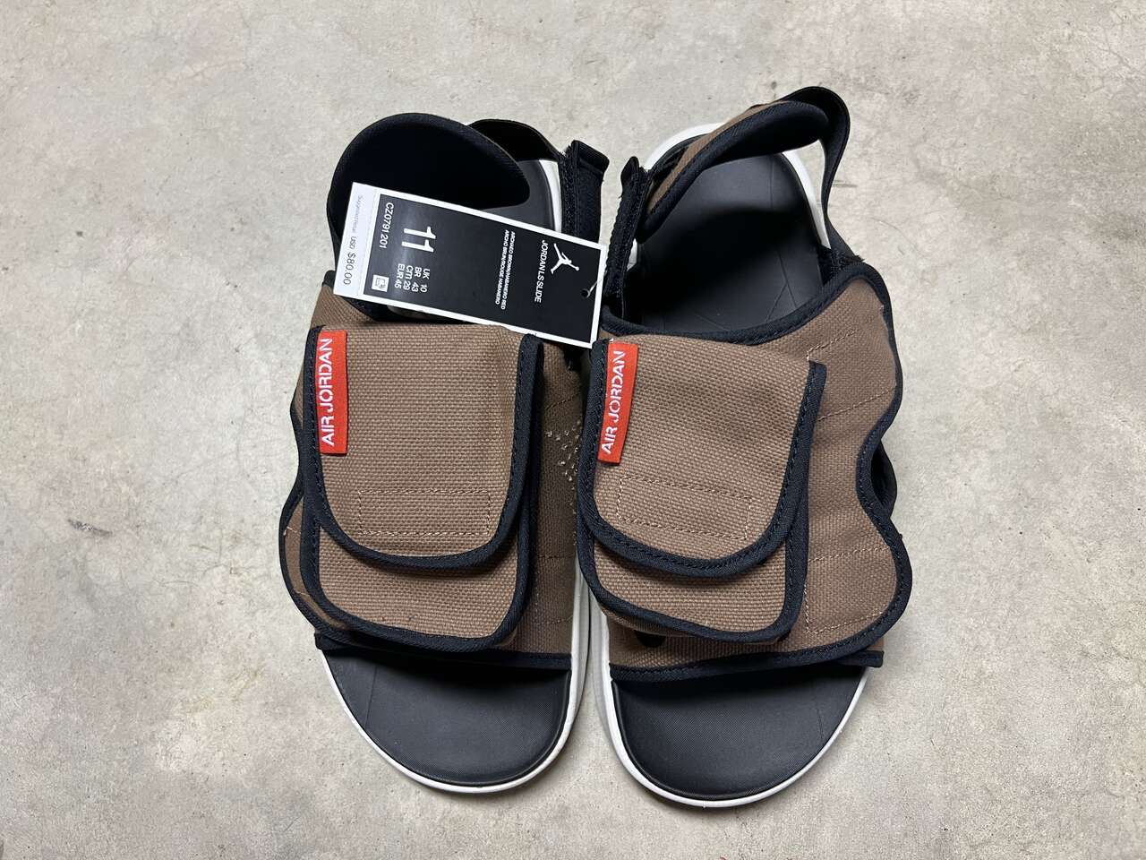 Nike Air Jordan LS Slides Brown & Black - Size 11 - NEW - CZ0791-201