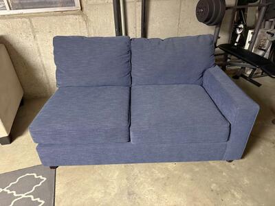 Pottery Barn Performance Weave Dark Blue Navy Blue 2-Seater LoveSeat Sofa Couch