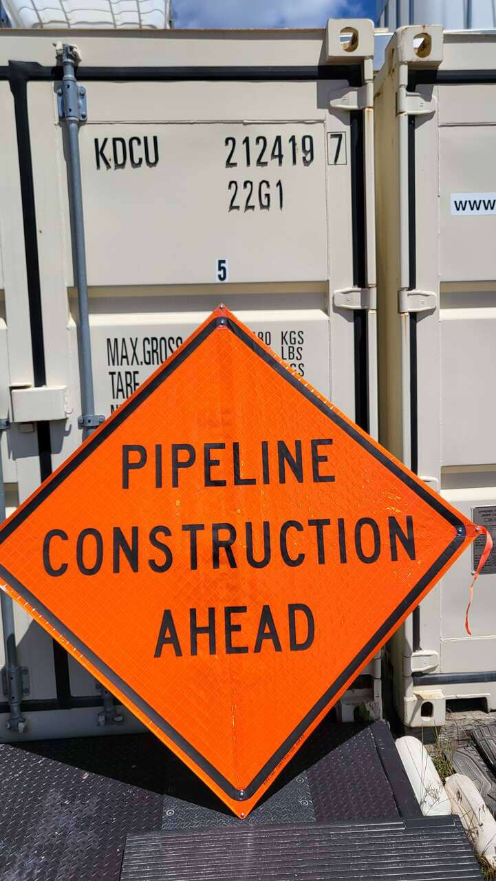 Pipeline Construction Roll Up Signs