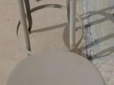 Ice Cream Parlor stools. New textured paint.