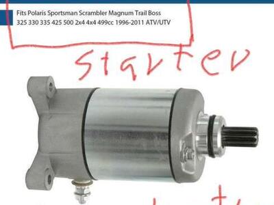 New Atv POLARIS STARTER and Bendix drive and fuel
