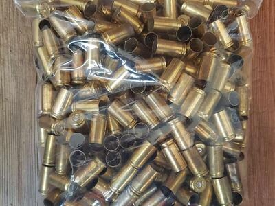 once fired 9mm brass