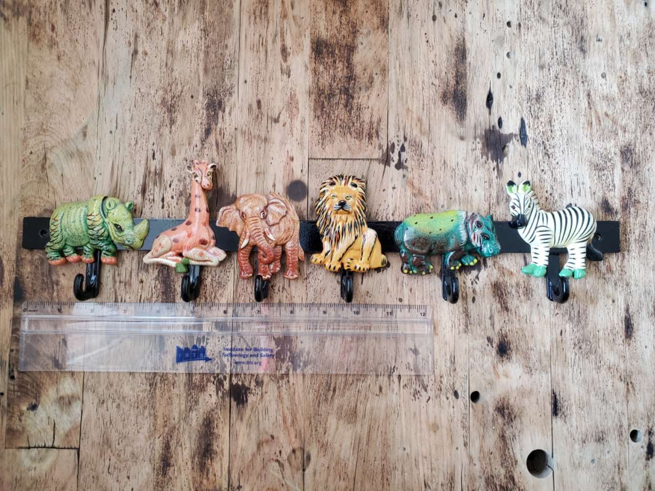 Quality detailed Cute jungle animal hook rail