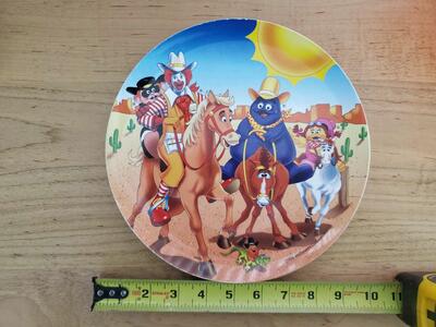 Vintage McDonald's 1998 Western Theme Plastic Plate