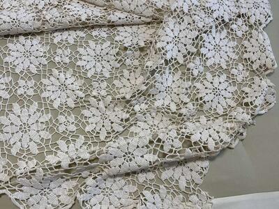 ANTIQUE CROCHETED LACE SPREAD/TABLE CLOTH