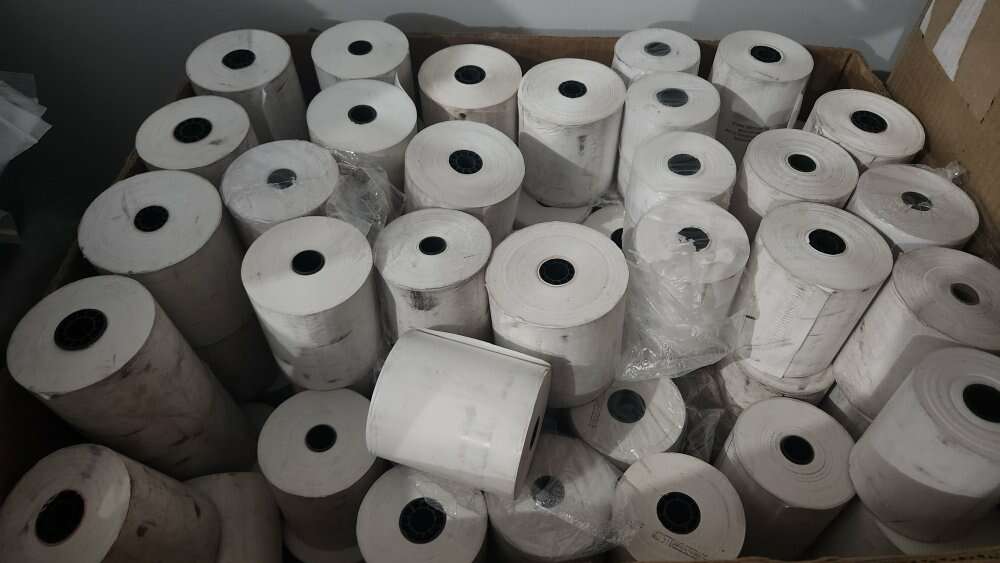 $0.60 per roll 3 1/8 Register Thermal Rolls