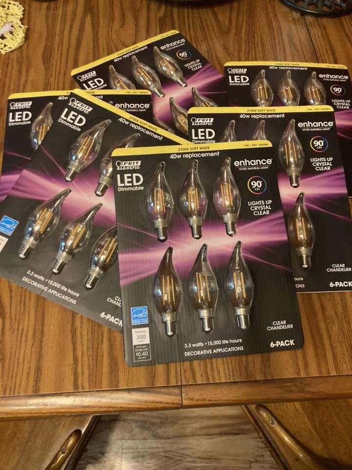 LED Dimmable 40W Replacement Bulbs Lot Of 36 New