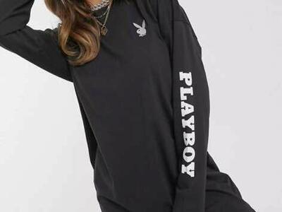 Missguided Playboy Magazine T-Shirt Dress Size 8