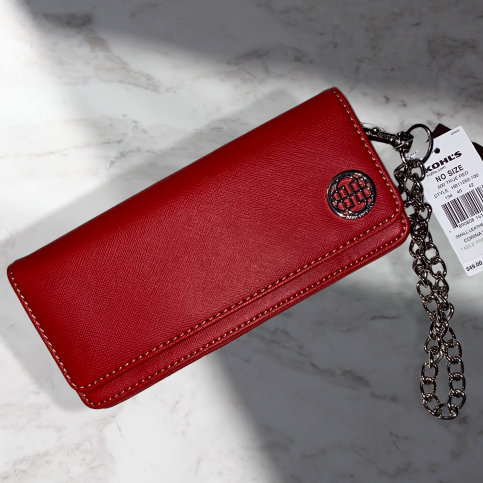 NWT Dana Buchman Red Corina Wristlet Wallet