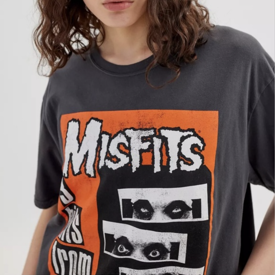 NEW Urban Outfitters Misfits 3 Hits From Hell Overdyed T-Shirt - One Size