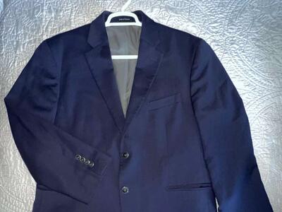 Navy Blue and Black Pronto Oumo Sport Coats - Size 44 Short