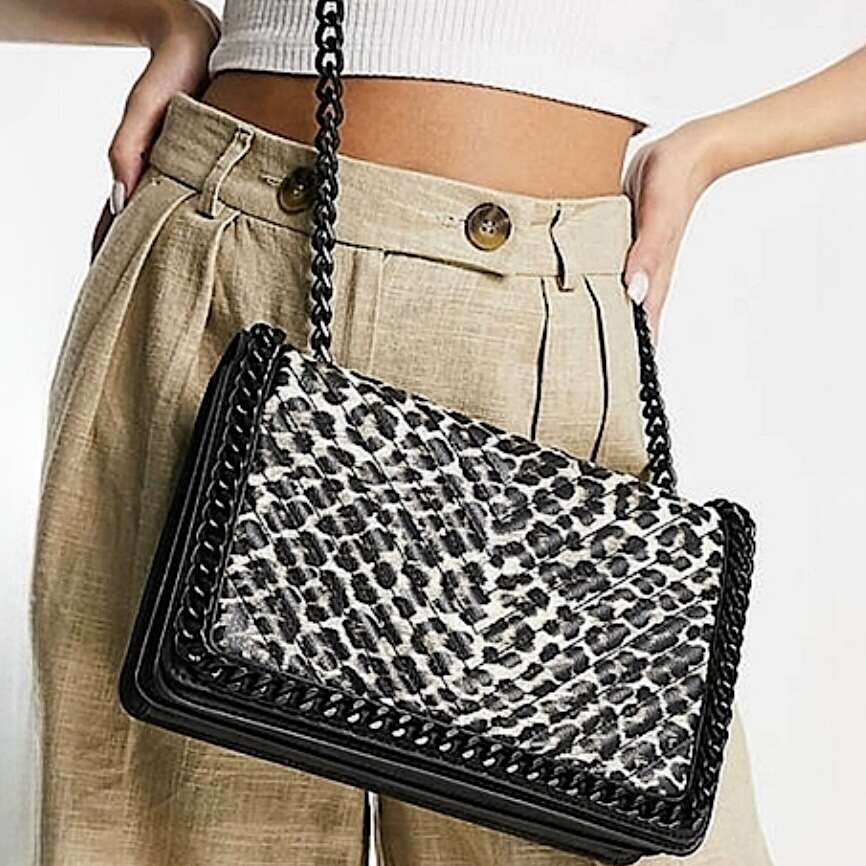 NEW! Aldo Leopard Print Chain Crossbody Bag
