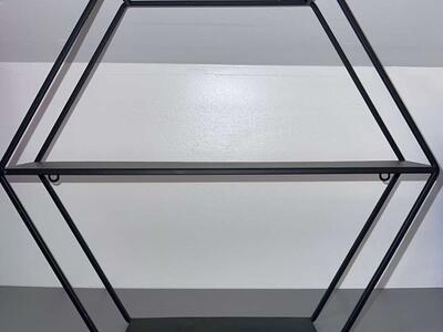 Project 62 Black Metal Hexagon Wall or Tabletop Shelf