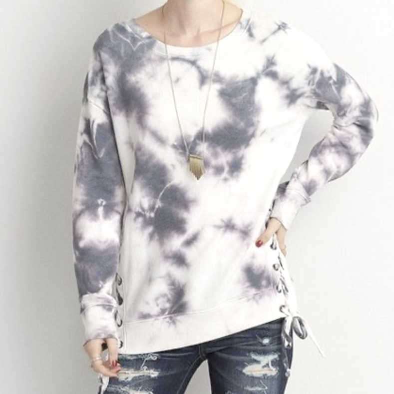 American Eagle Tie Dye Sweatshirt, Lace Up Sides - Size Small