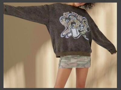 NEW Urban Outfitters The Who Graphic Overdyed Pullover Sweatshirt - L/XL