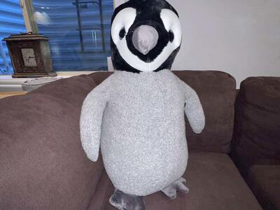 Handmade Eruka Art and Design Jumbo Emperor Baby Penguin - NWT