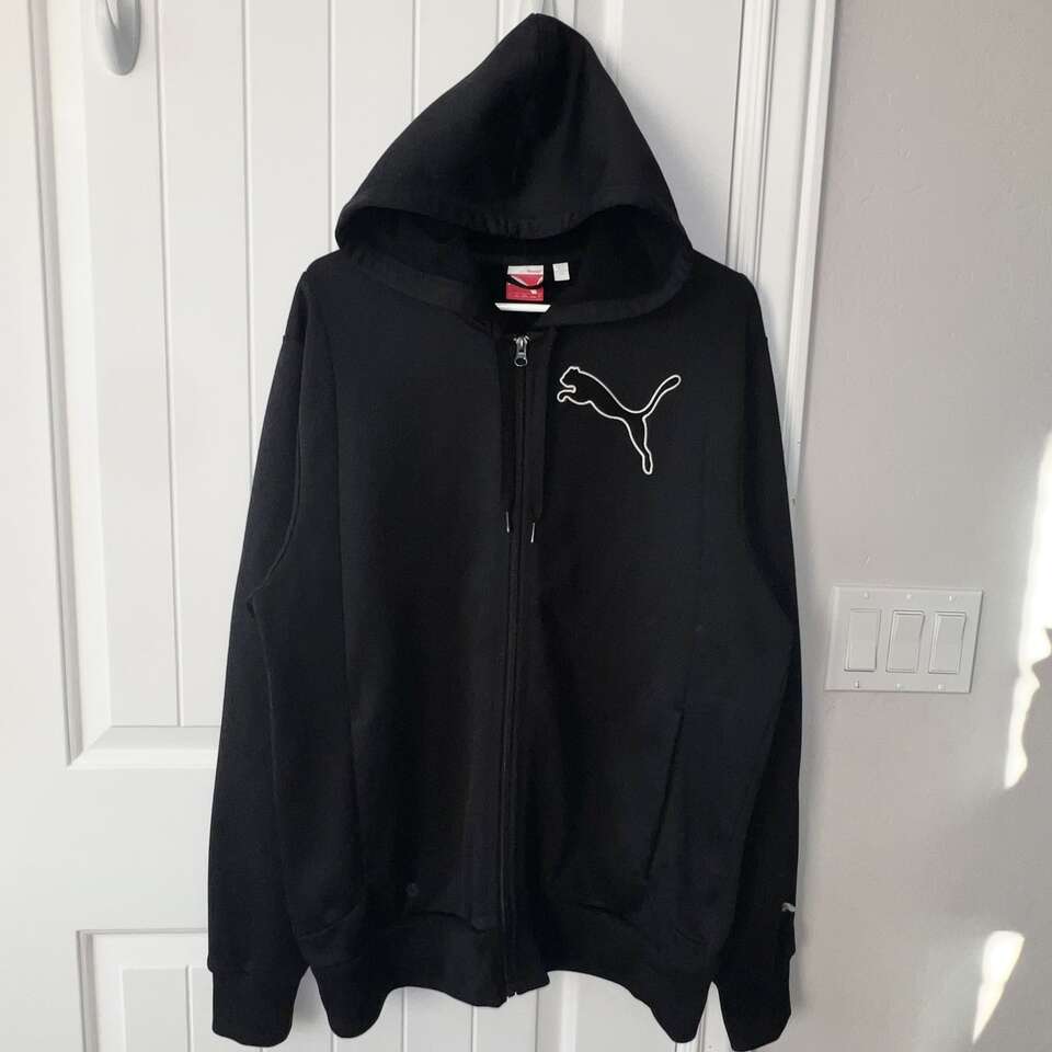 Mens Puma Cotton Polyester Blend Full Zip Hoodie - Size XL