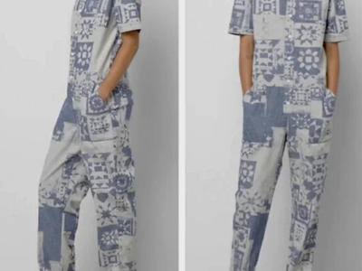 VANS Morro Blue Chambray Jumpsuit - Small Tall