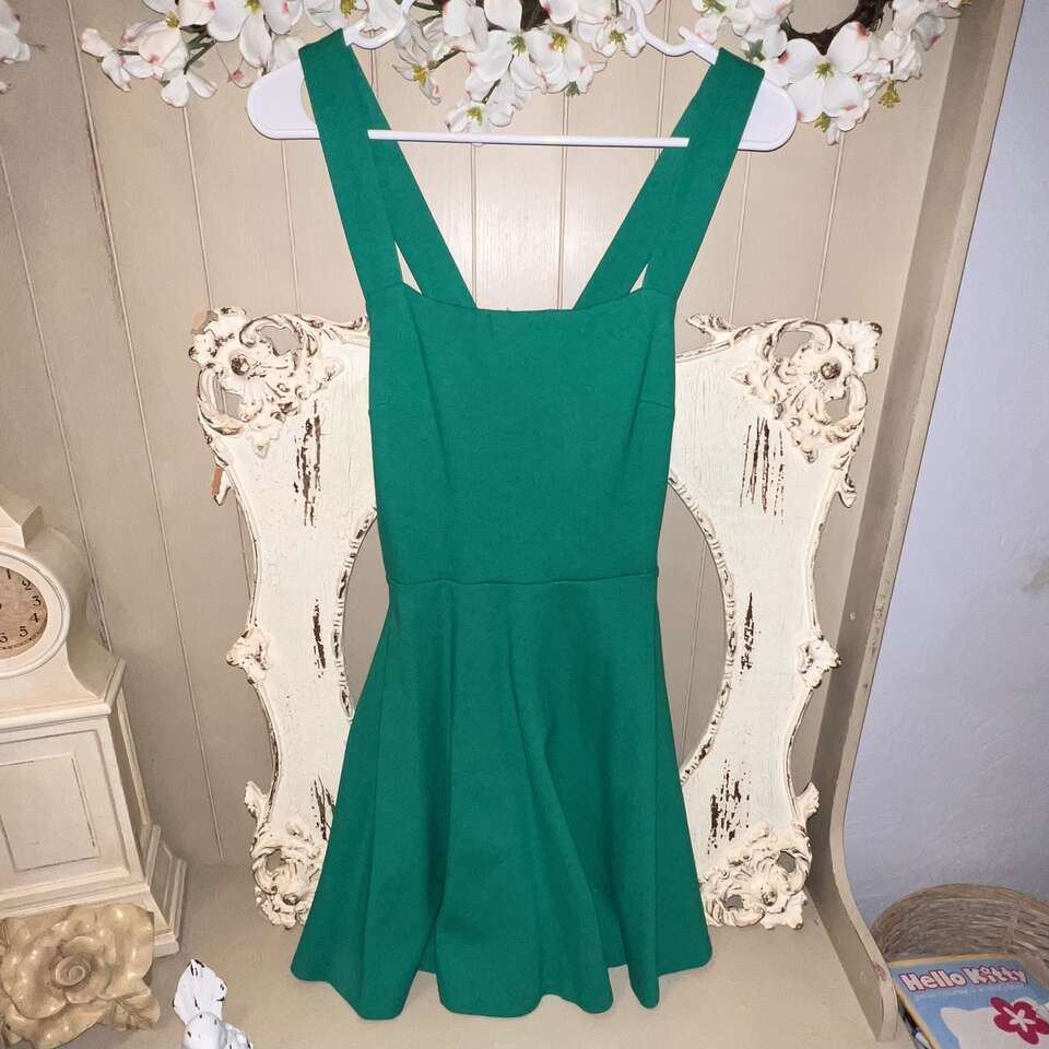 Zara Emerald Green Mini Dress - Size Small