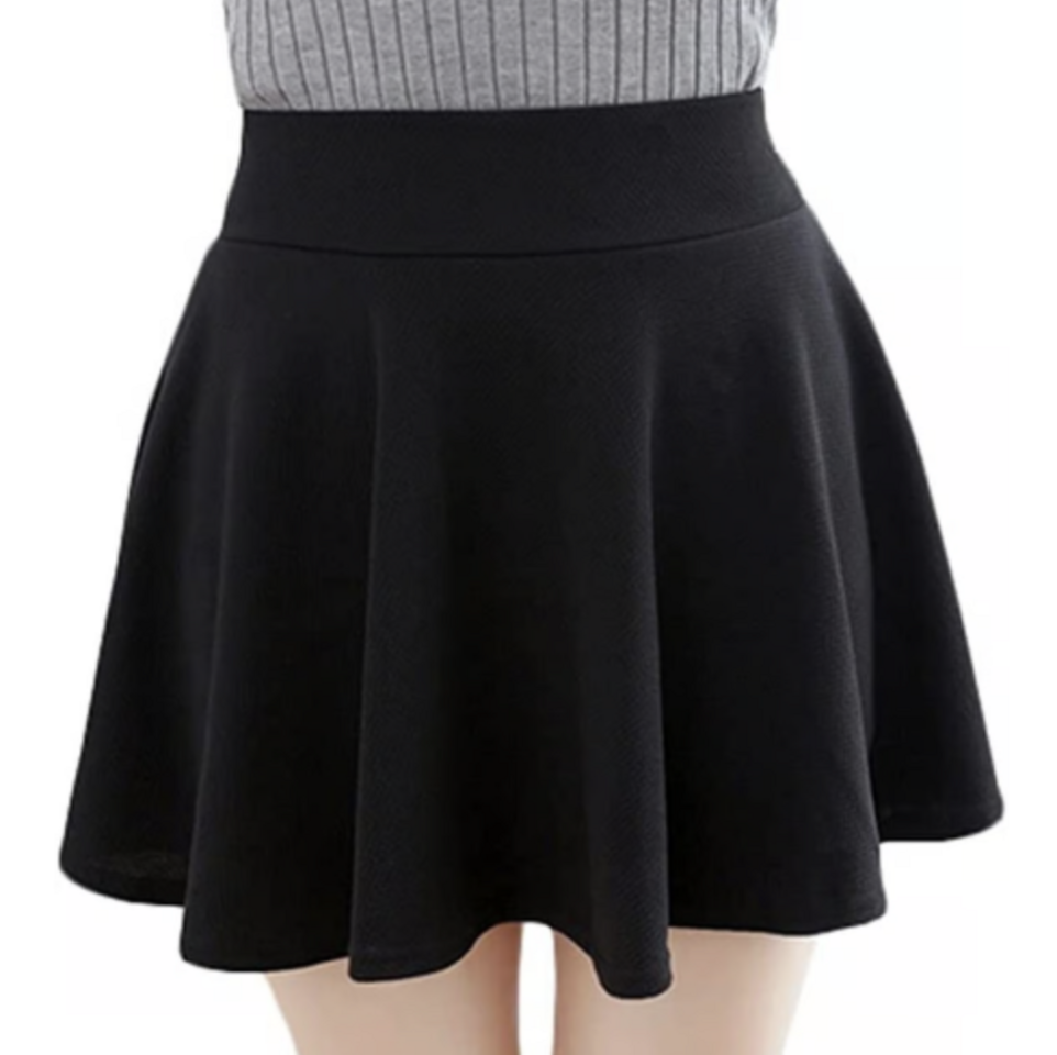 Urban CoCo Basic Versatile Stretchy Flared Casual Mini Skater Skirt - Size Medium