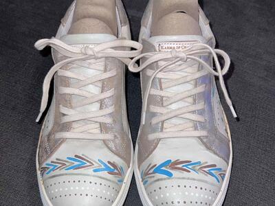 Karma of Charme Italian Made Naïf Hand Painted Leather Sneakers - Sz 38 (8.0-8.5)