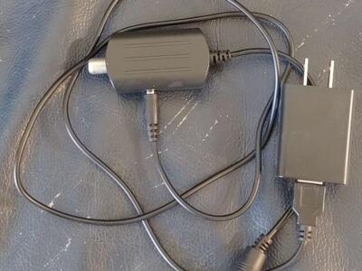 T.V. Coaxial cable and splitter. Pre-owned but new.