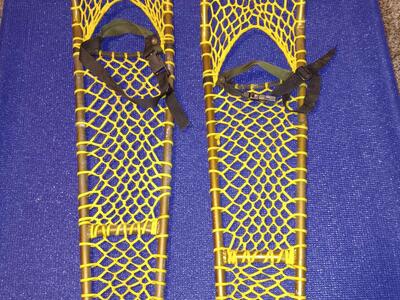 Vintage aluminum snow shoes