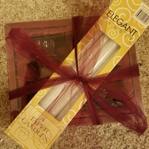 New Candles and holders for candle light dinner