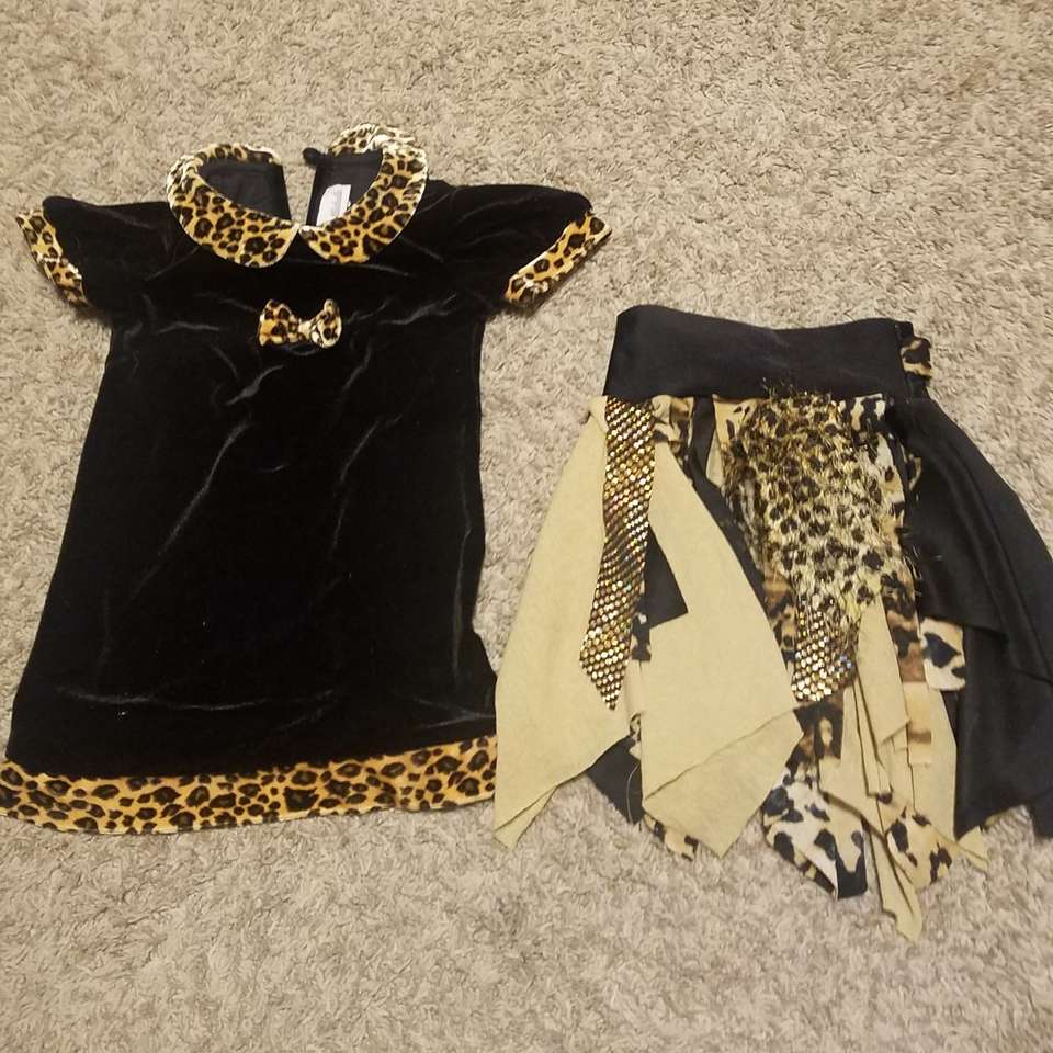 Leopard dress & skirt 18 months