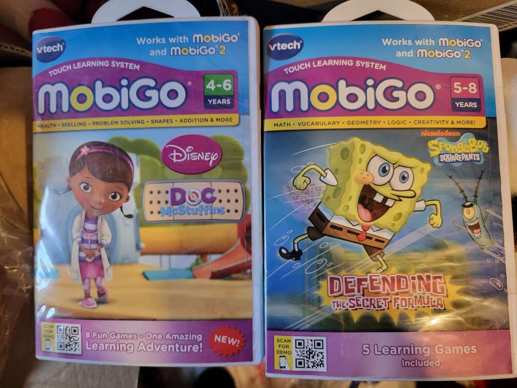 New MobiGo Doc McStuffins & Spongebob games
