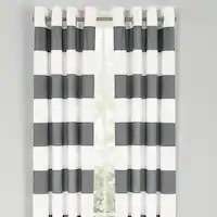 NEW! Nautica Gray Striped Curtain Panels